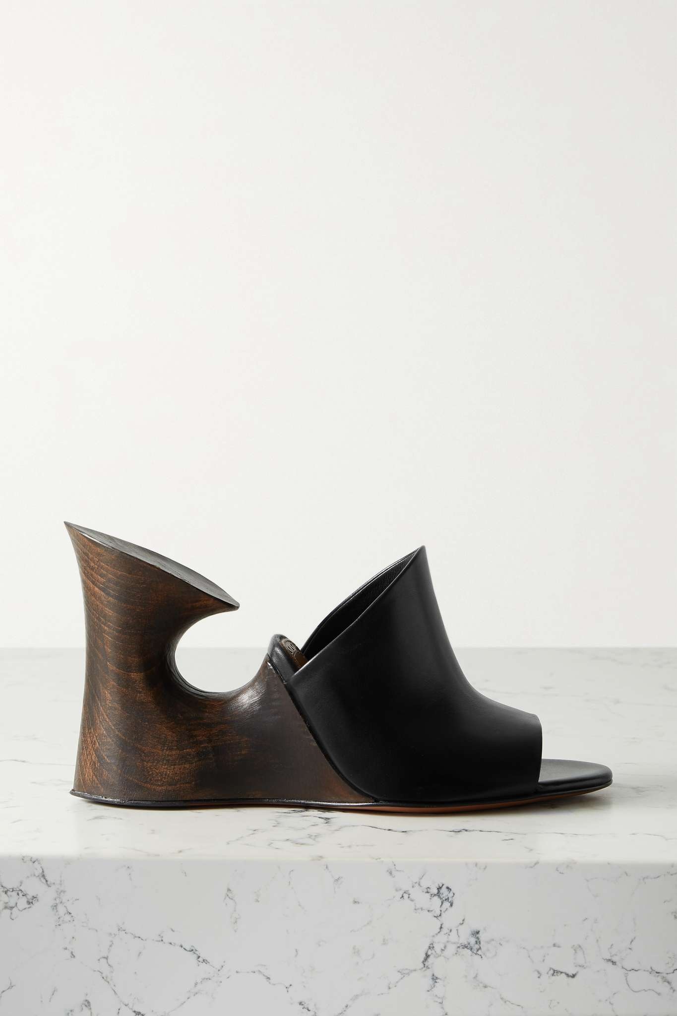 110 leather wedge mules - 1