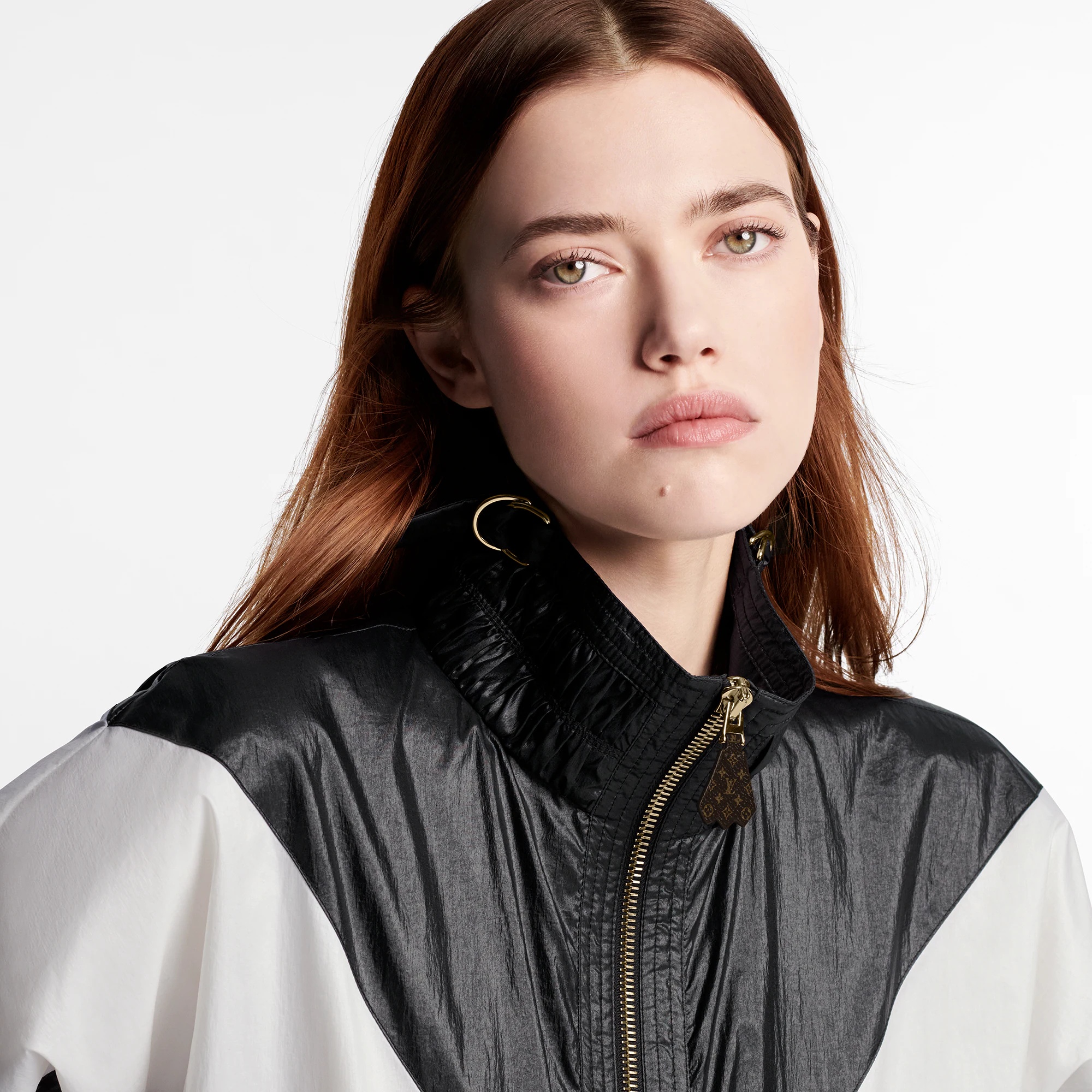 Sporty Color-Blocked Zip-Up Parka - 2