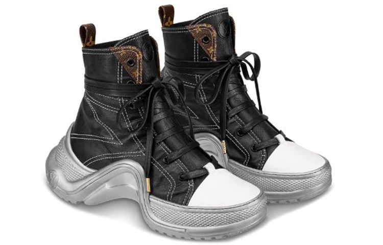 (WMNS) LOUIS VUITTON LV Archlight Sneakers Black/White/Silver 1A52L3 - 2