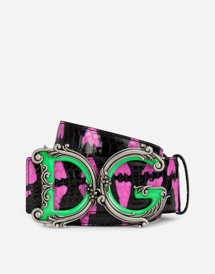 Printed elaphe baroque DG belt - 1