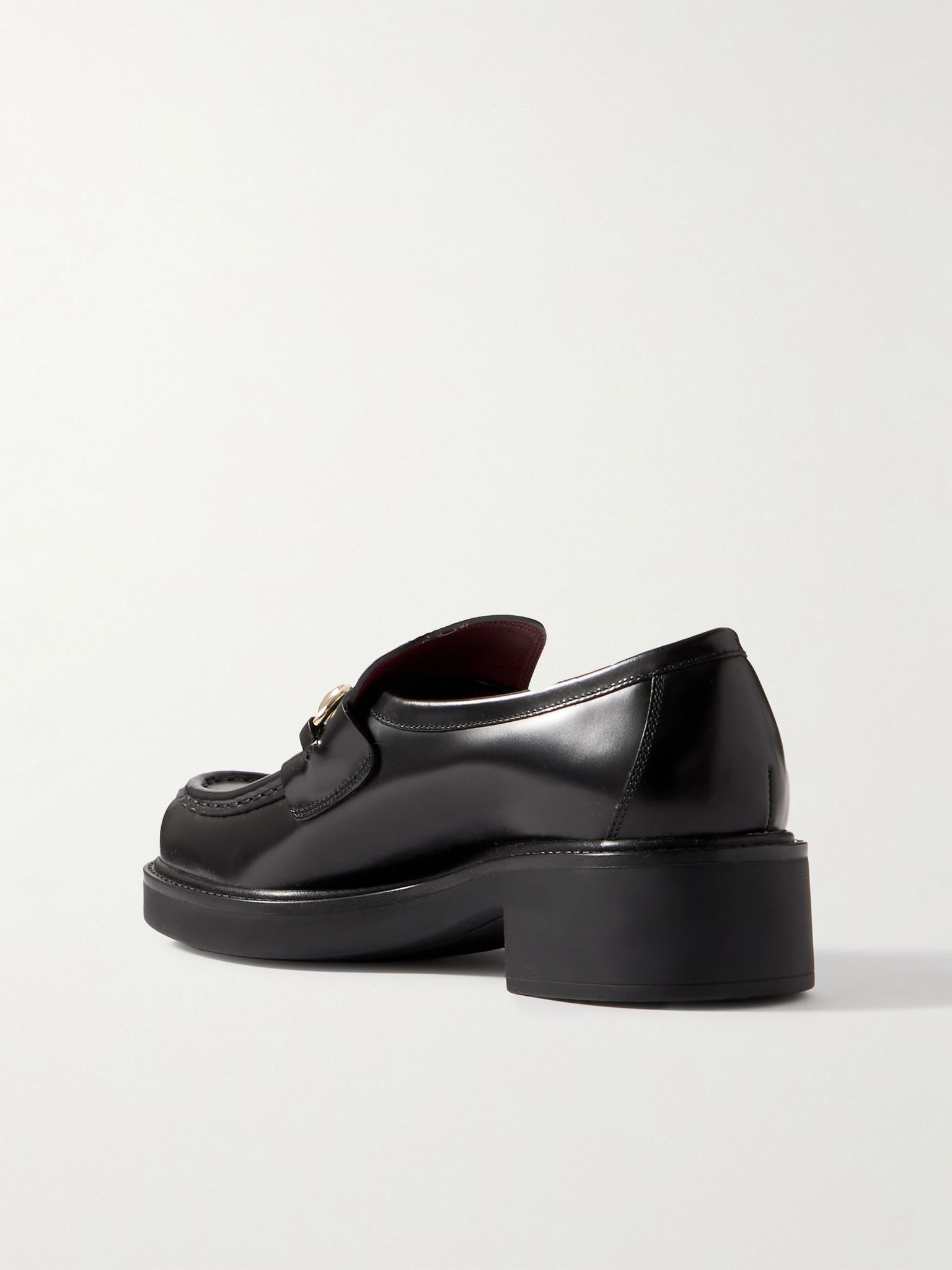 Horsebit-embellished leather loafers Black - 3