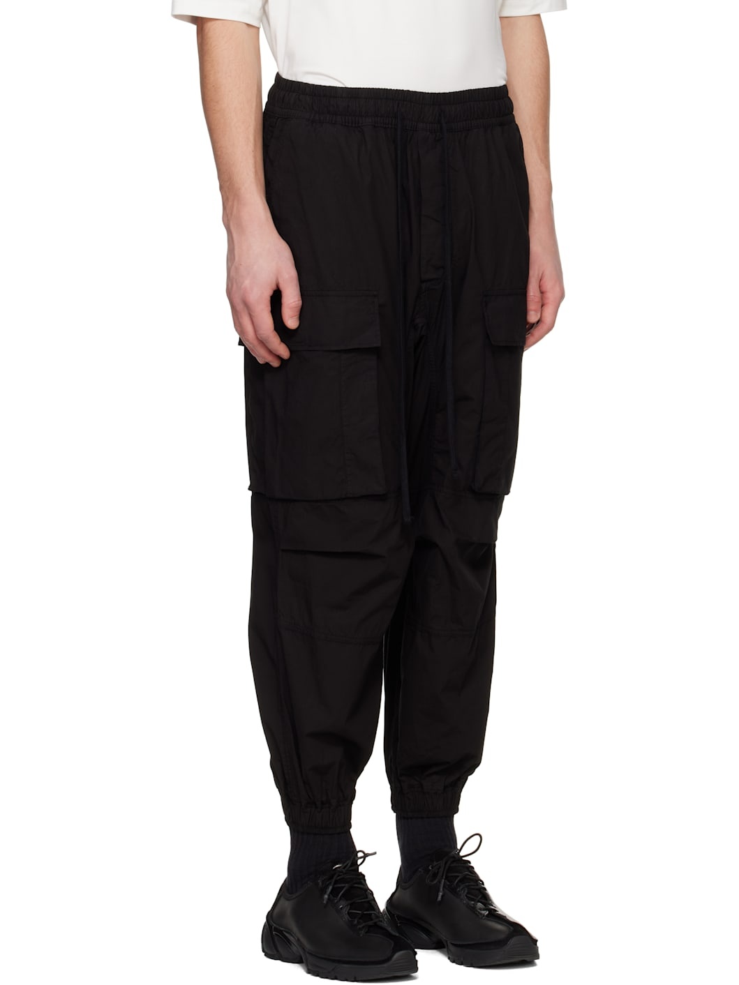 Black M P 7 Cargo Pants - 2