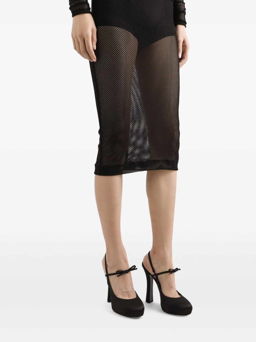 mesh midi skirt - 4