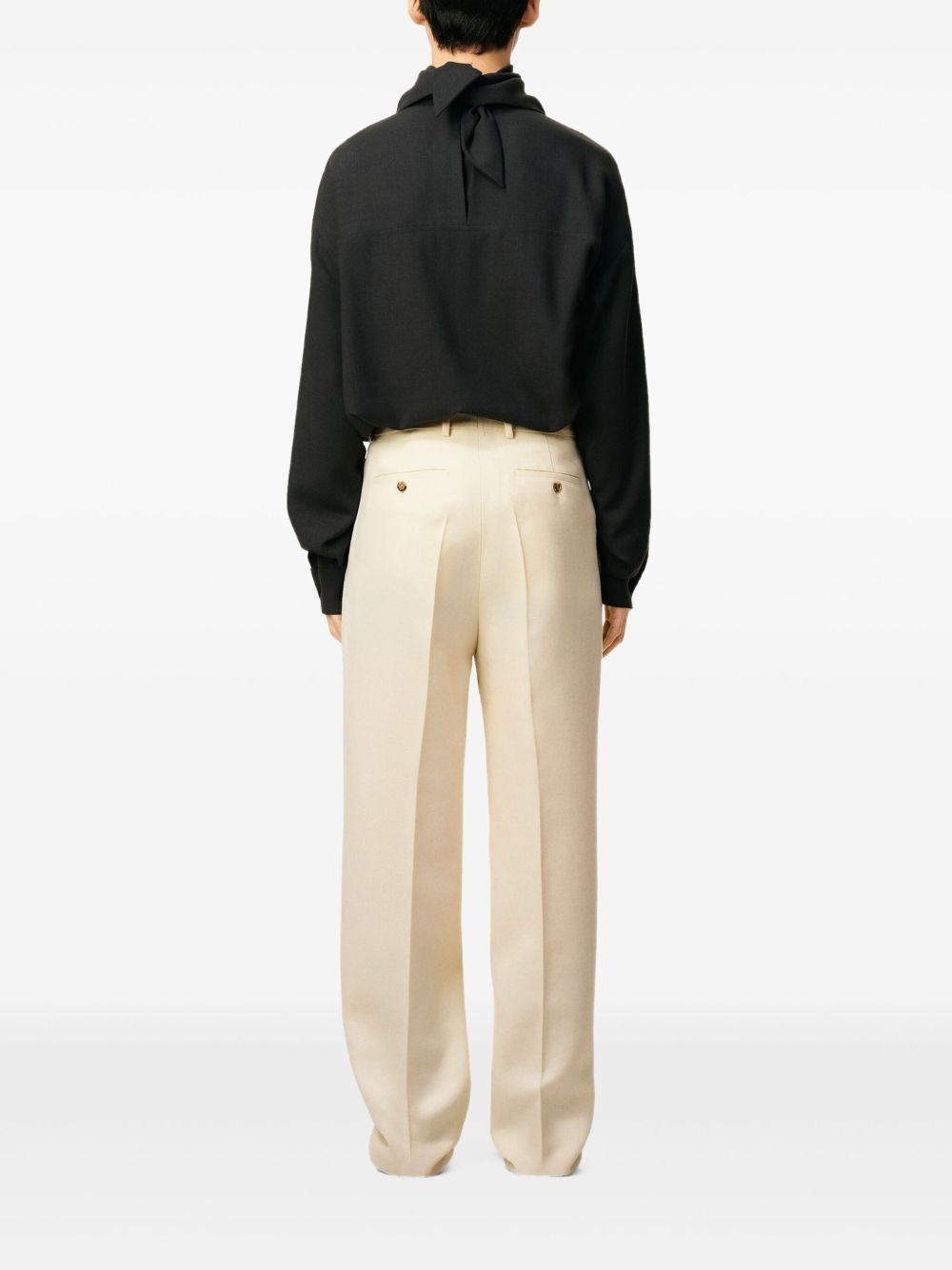 pleated wool trousers - 4