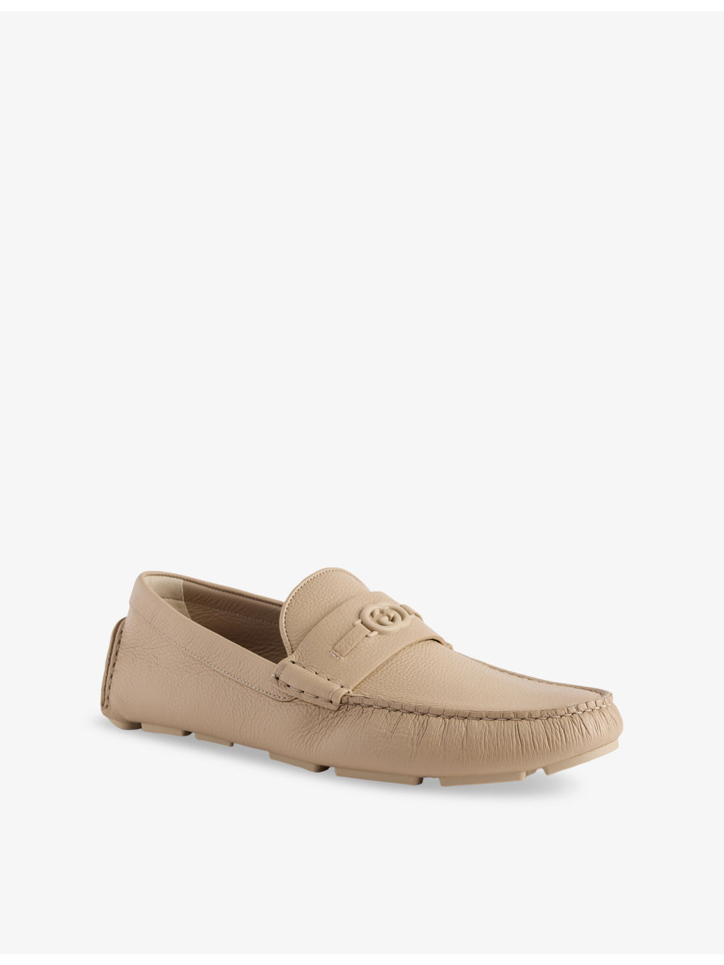GG Leather Driver Loafers - 3