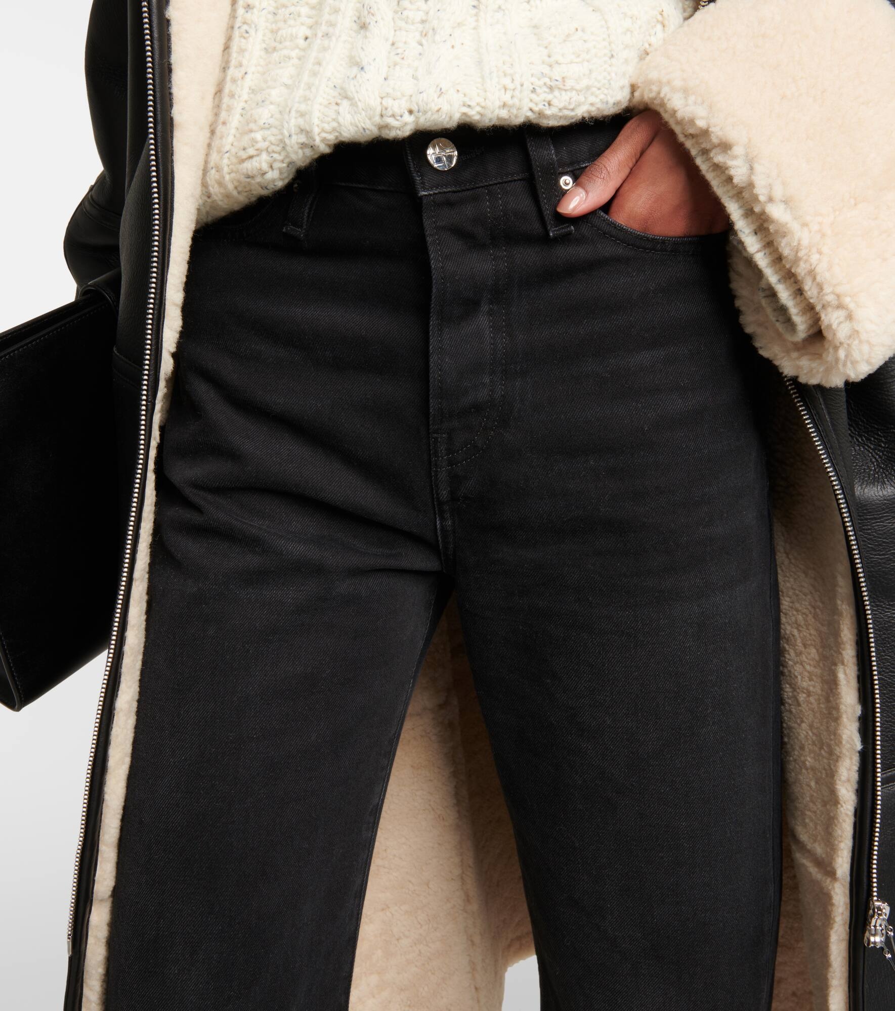 Mid-rise straight jeans - 4