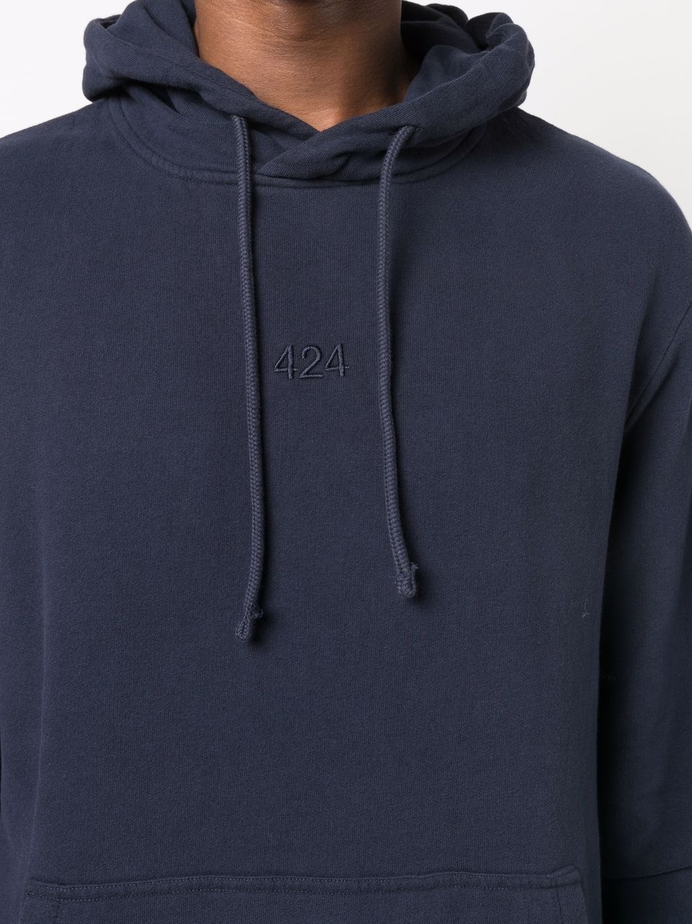 embroidered-logo pullover hoodie - 5