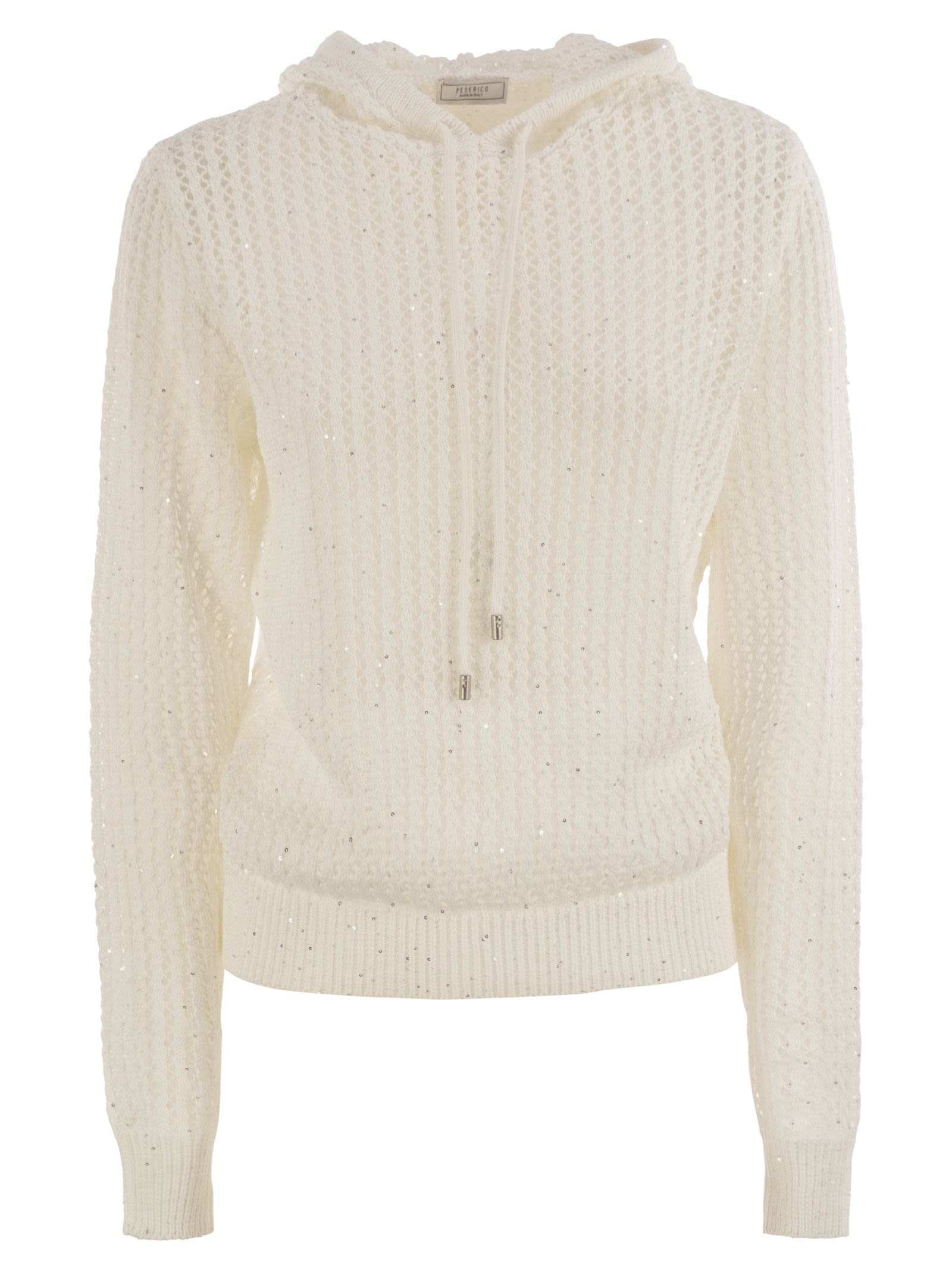 Peserico - Peserico Women Pure Cotton Cordonet Jumper With Sequins - 1