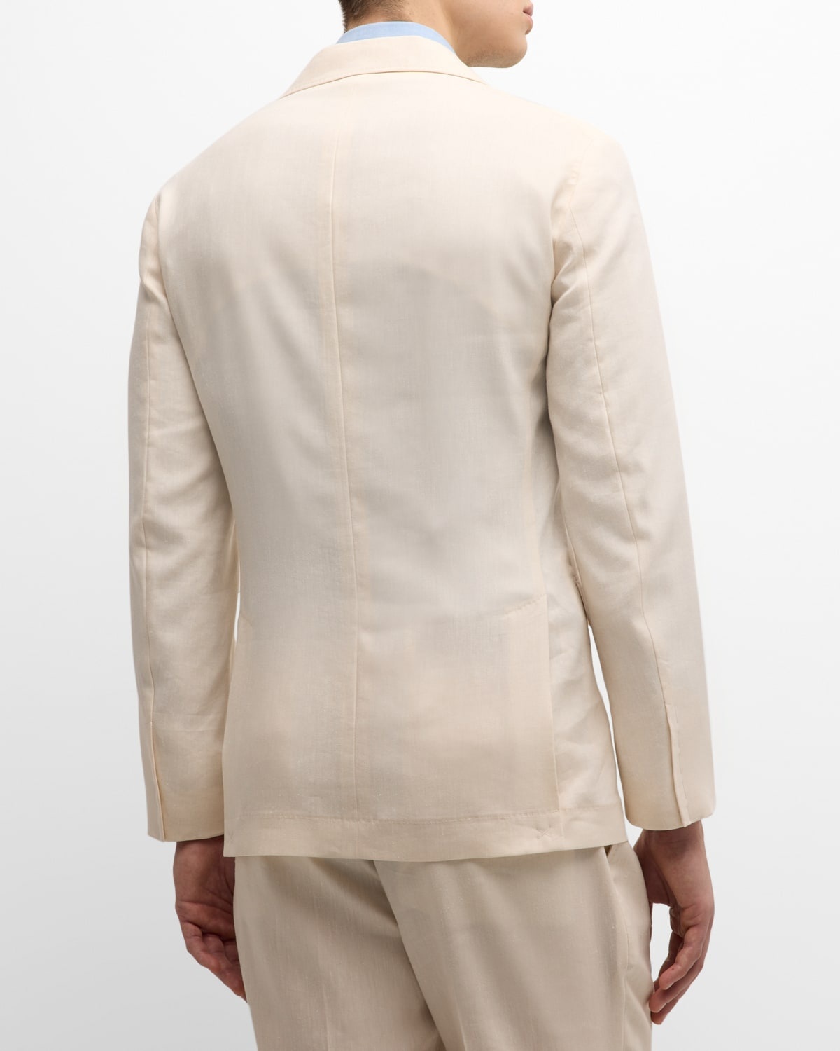 Men's Linen and Wool Solid Suit - 5