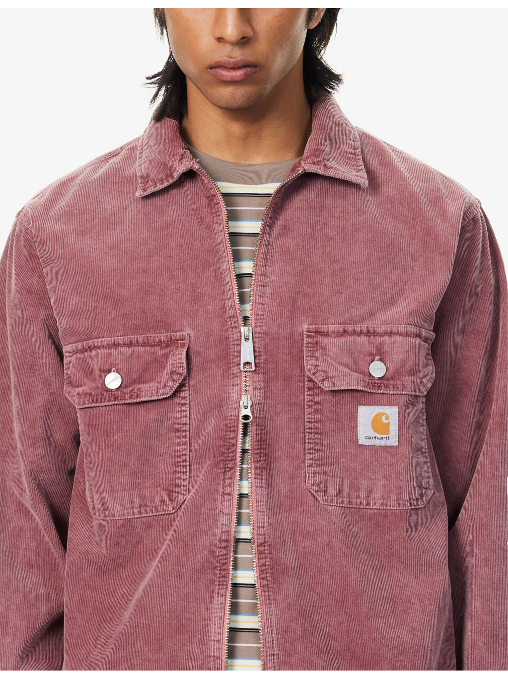 Corduroy Patch-Pocket Cotton Shirt Jacket - 5