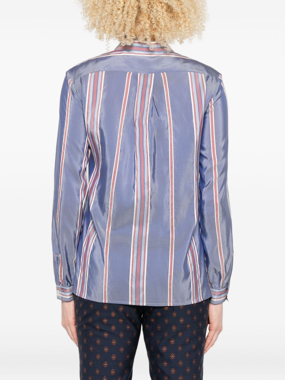 striped silk shirt - 4