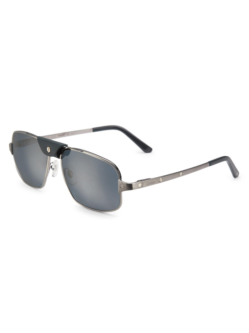 Men's Santos de 60MM Pilot Sunglasses - Grey 1