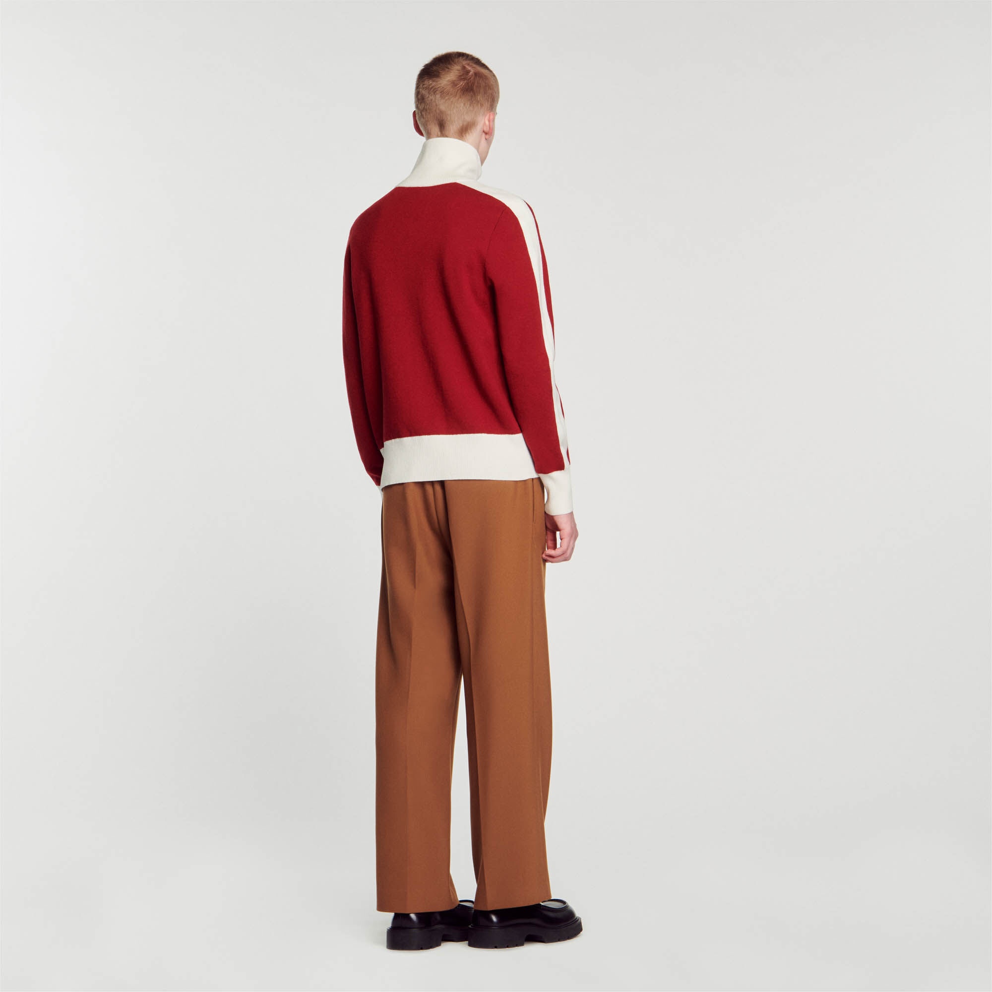 TWO-TONE KNIT CARDIGAN - 6