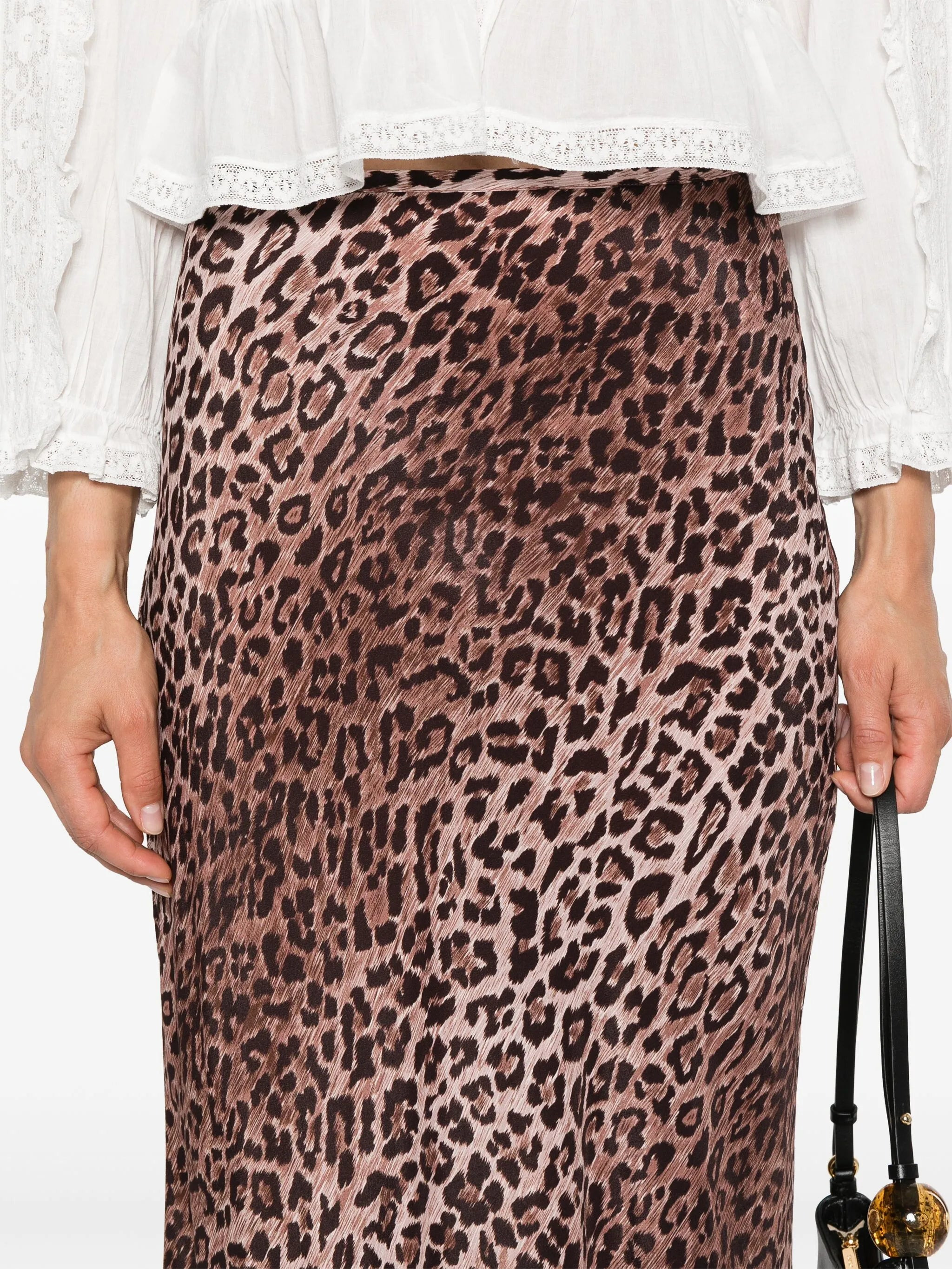 Rixo Kelly Leopard-print Silk Midi Skirt - 4
