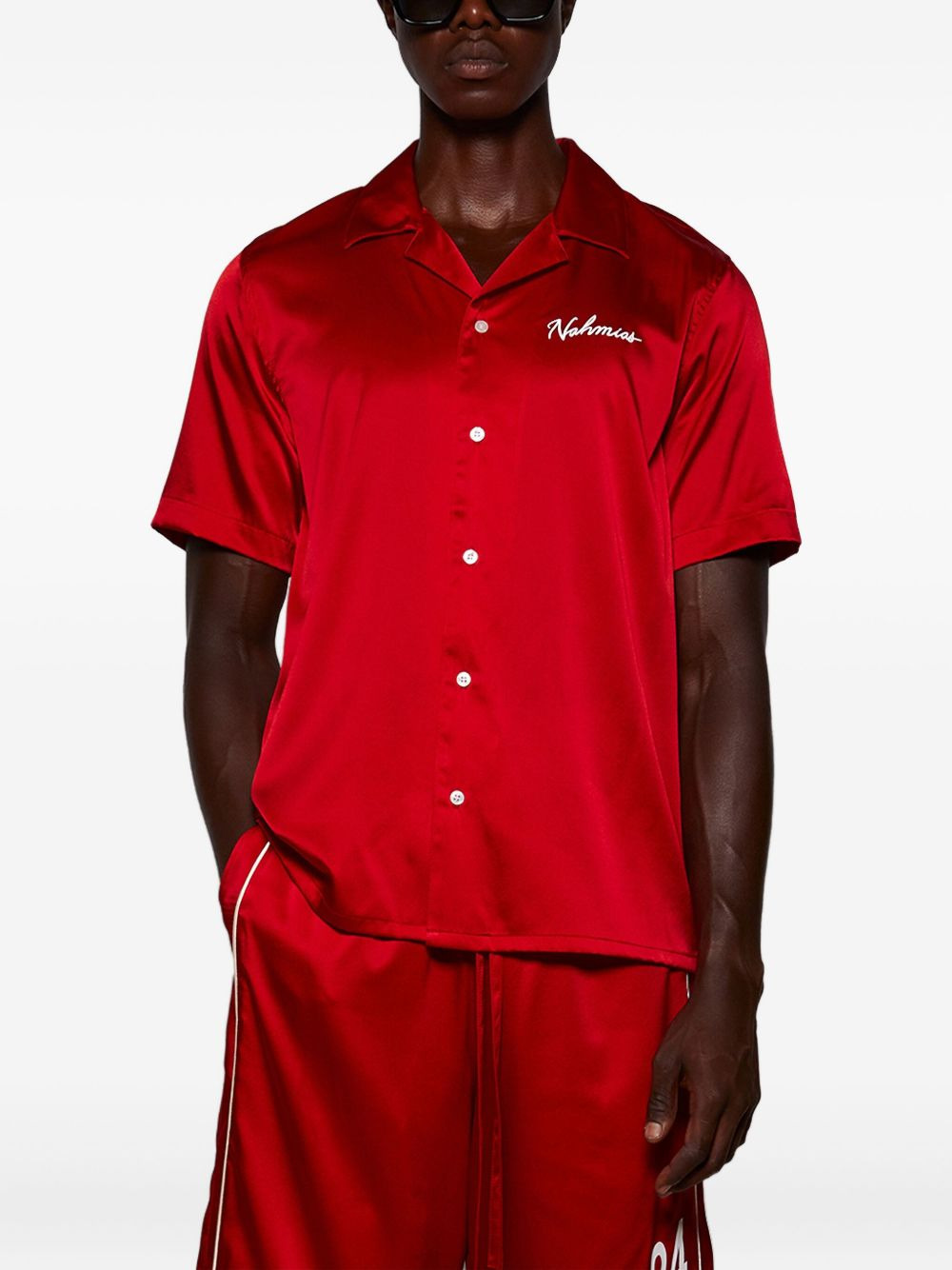 embroidered-logo short-sleeves shirt - 3