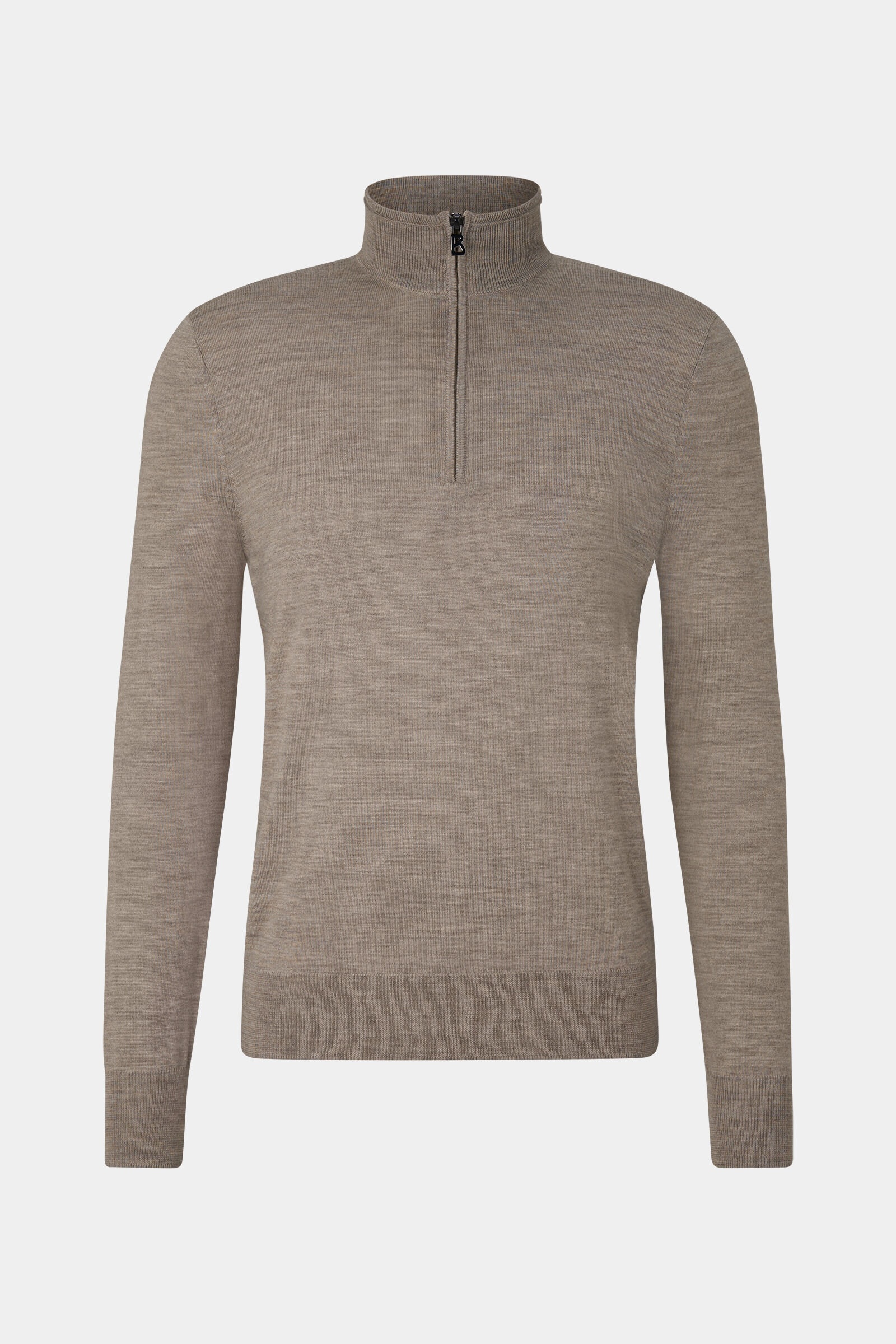 Jouri half-zippered sweater in Taupe - 1