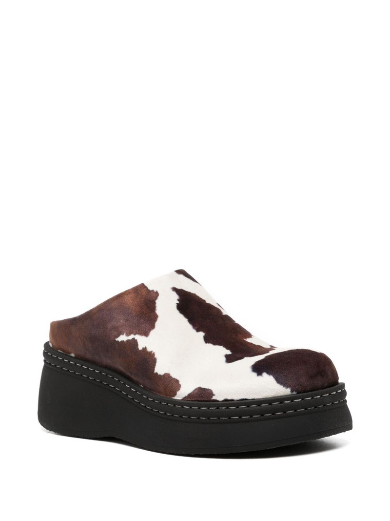 MIISTA Kristi cow print mules outlook