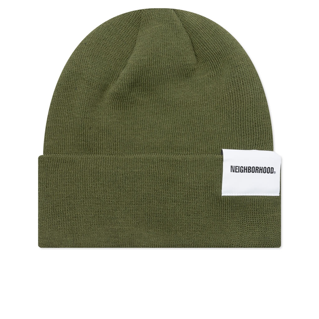 NEIGHBORHOOD BEANIE CAP - OLIVE DRAB | feature | REVERSIBLE NEIGHBORHOOD BEANIE CAP - OLIVE DRAB | feature | REVERSIBLE