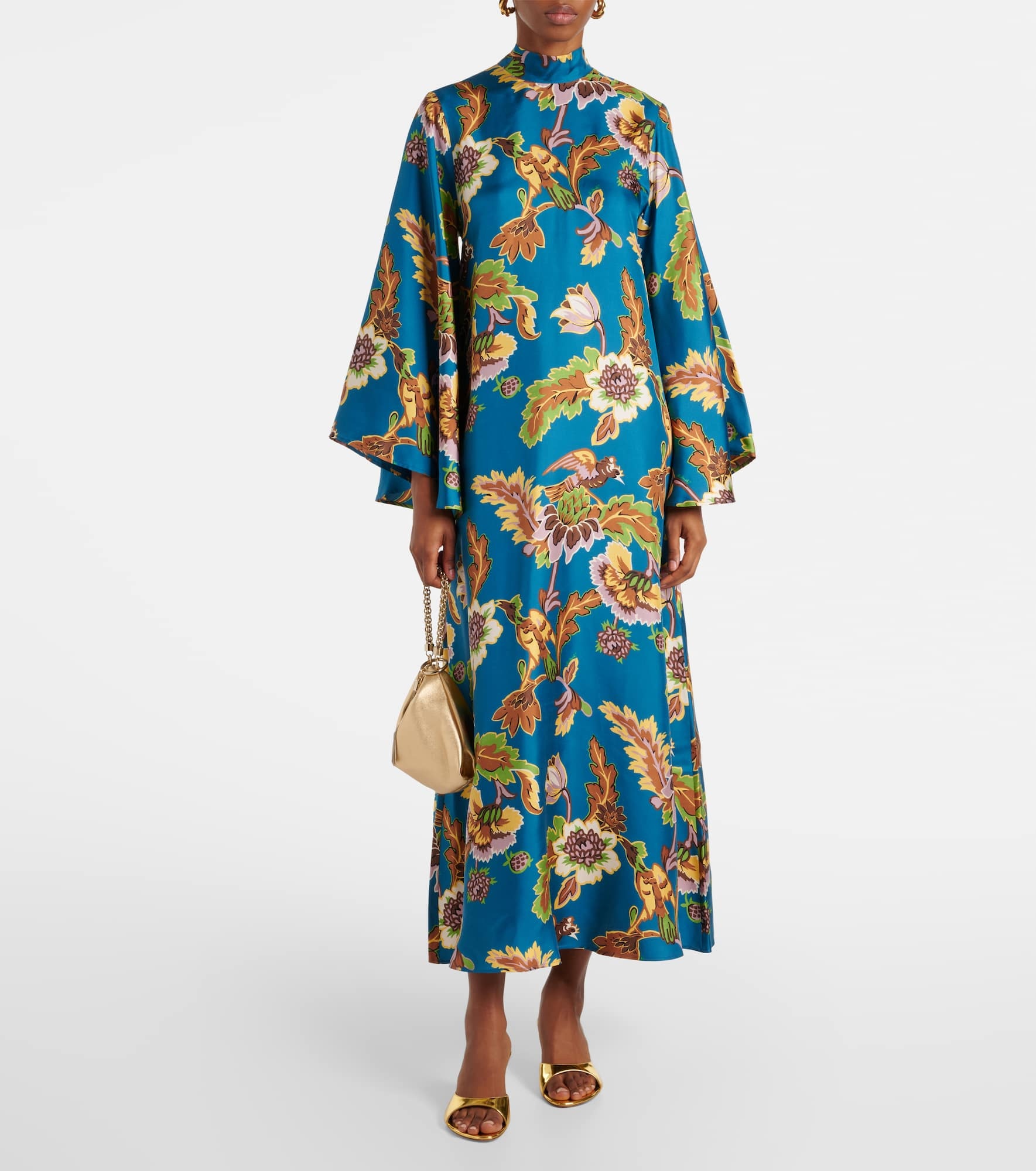 Magnifico printed silk midi dress - 2