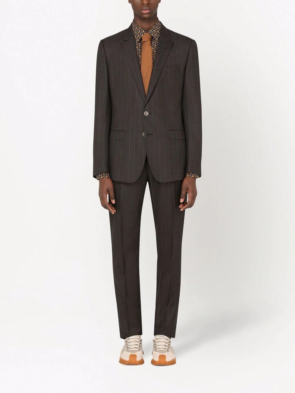 slim-cut tweed suit - 2