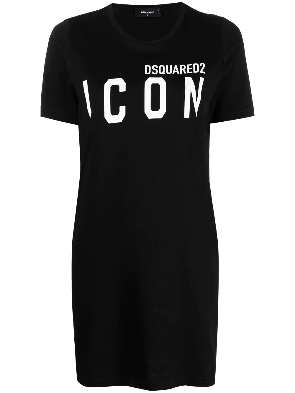 logo-print T-shirt dress - 1