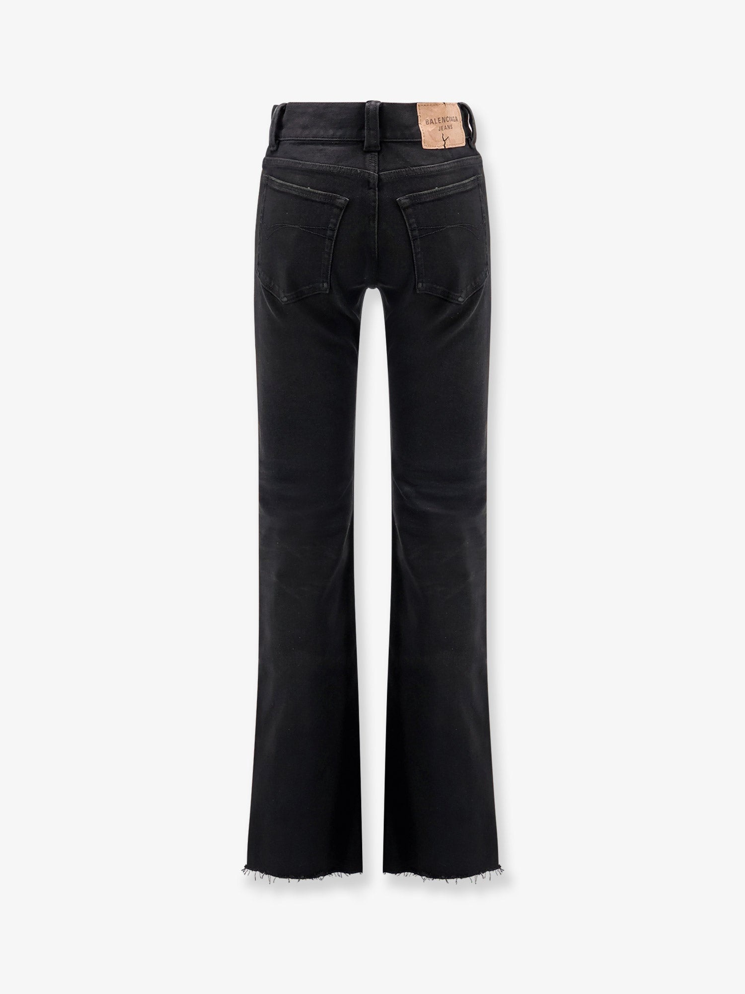 Balenciaga Denim Trousers With Frayed Edges - 2