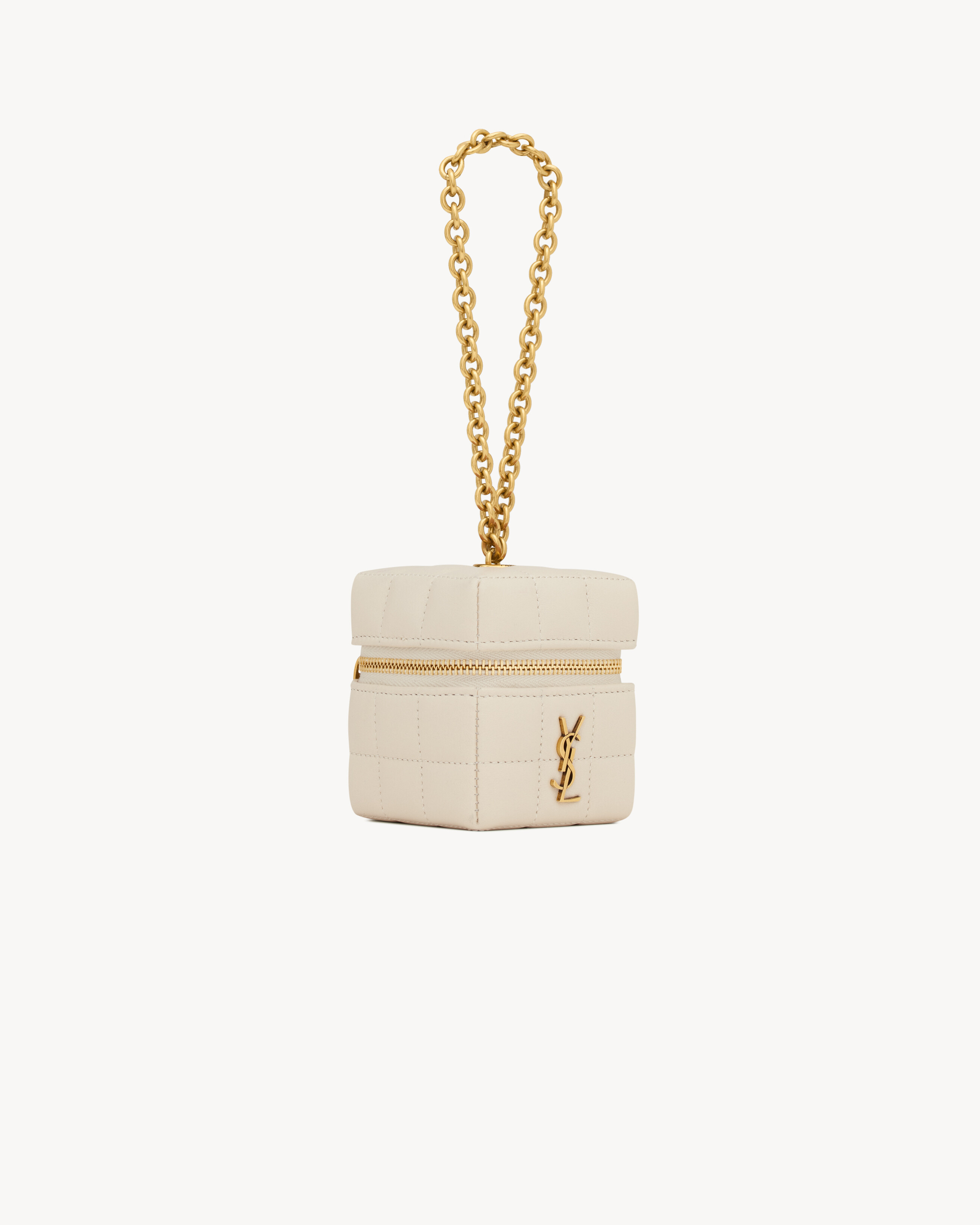 CASSANDRE MATELASSÉ CARRÉ MINI CUBE IN LAMBSKIN - 5