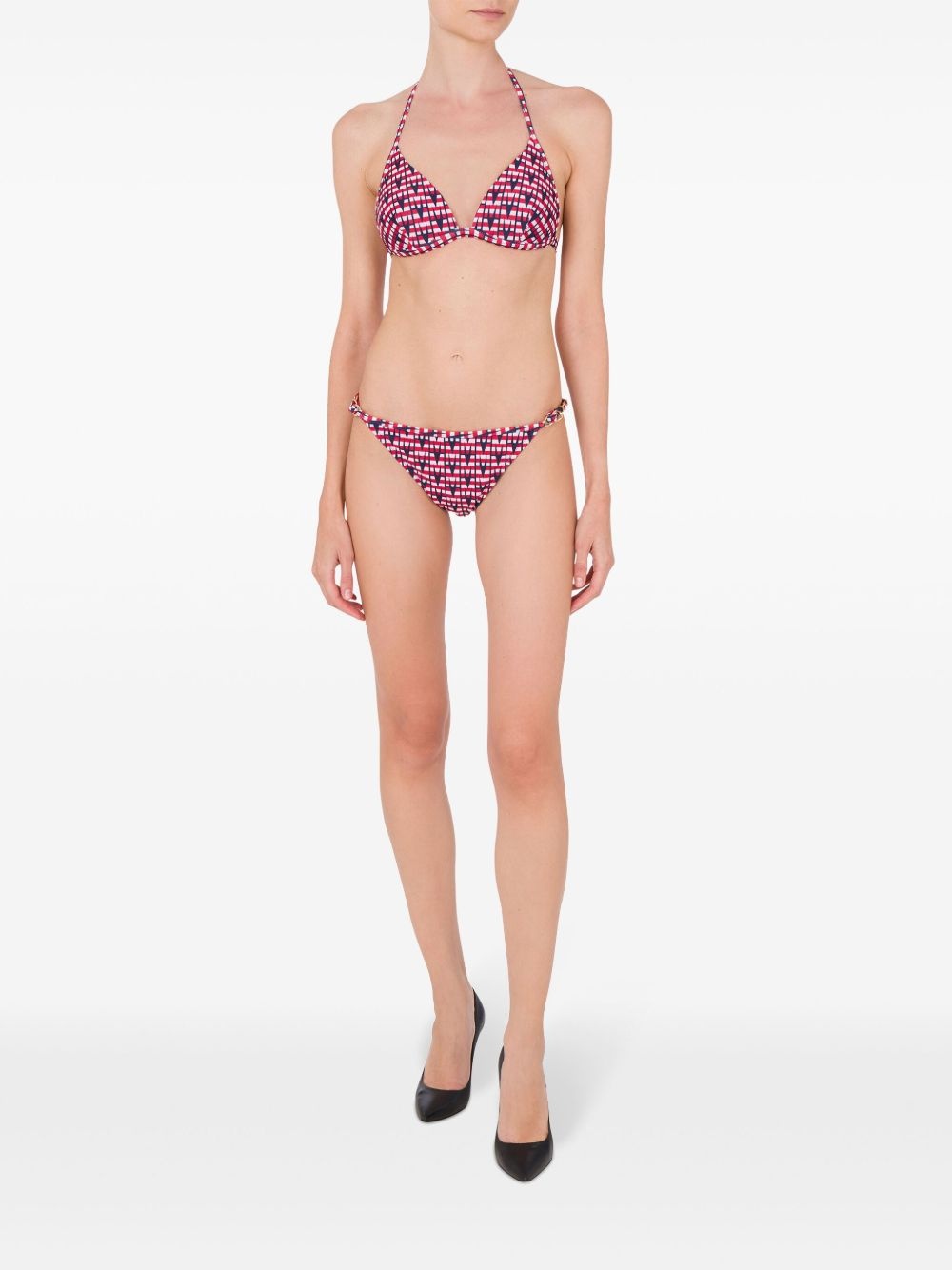 logo-print bikini top - 3