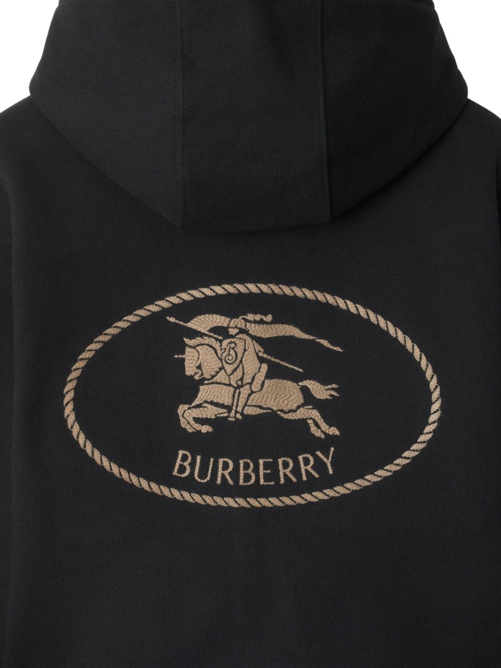 Knight-stamp cotton hoodie - 2