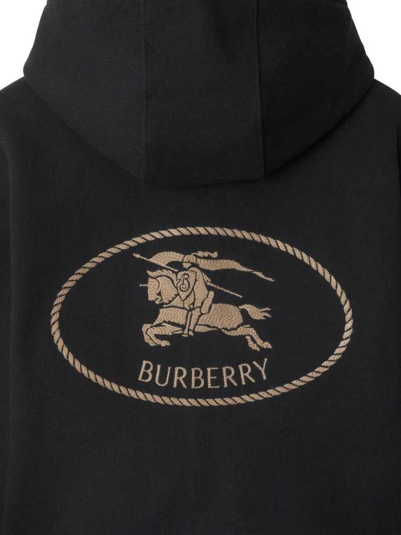 Burberry Knight-stamp cotton hoodie outlook