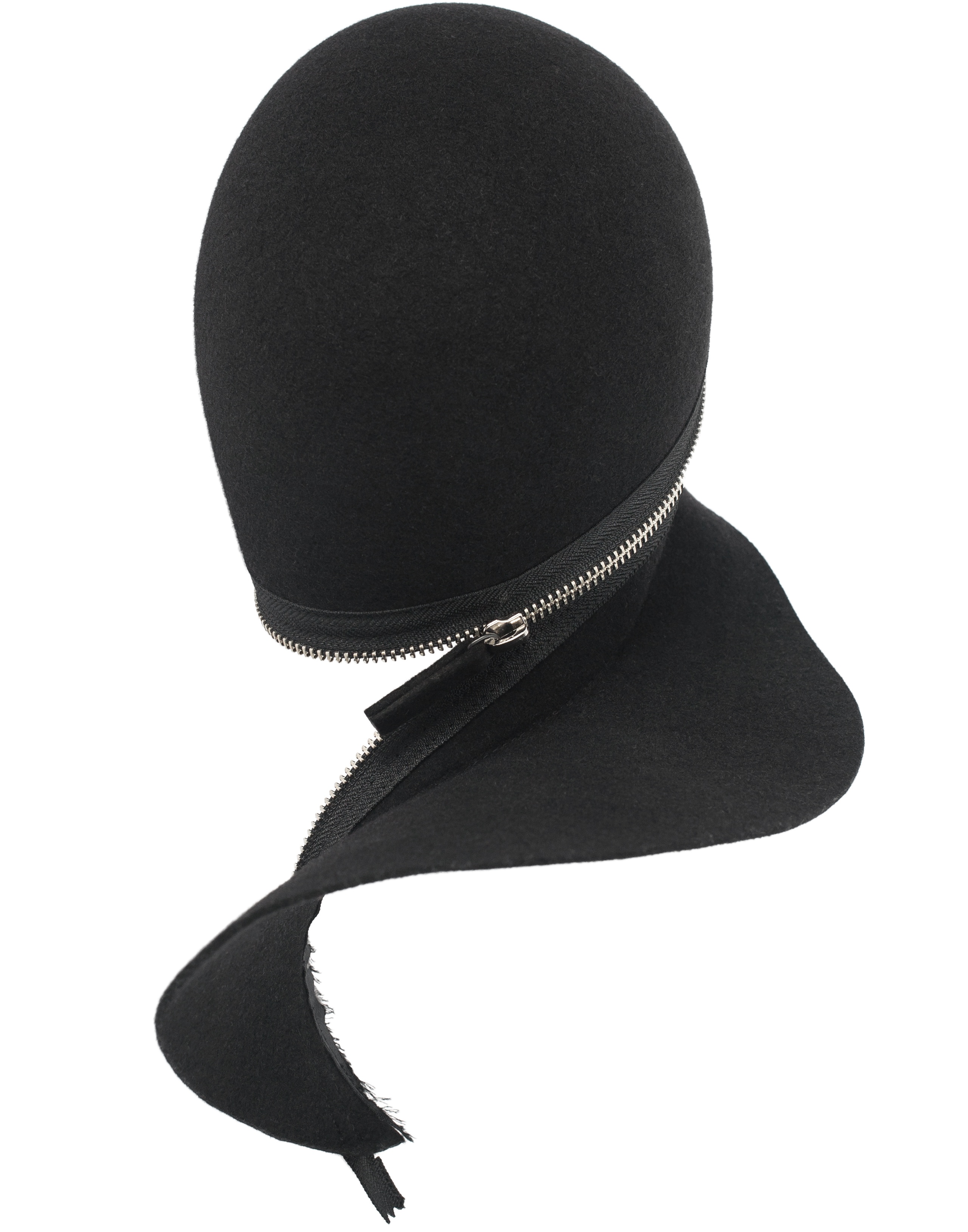 BLACK WOOL CAP - 2
