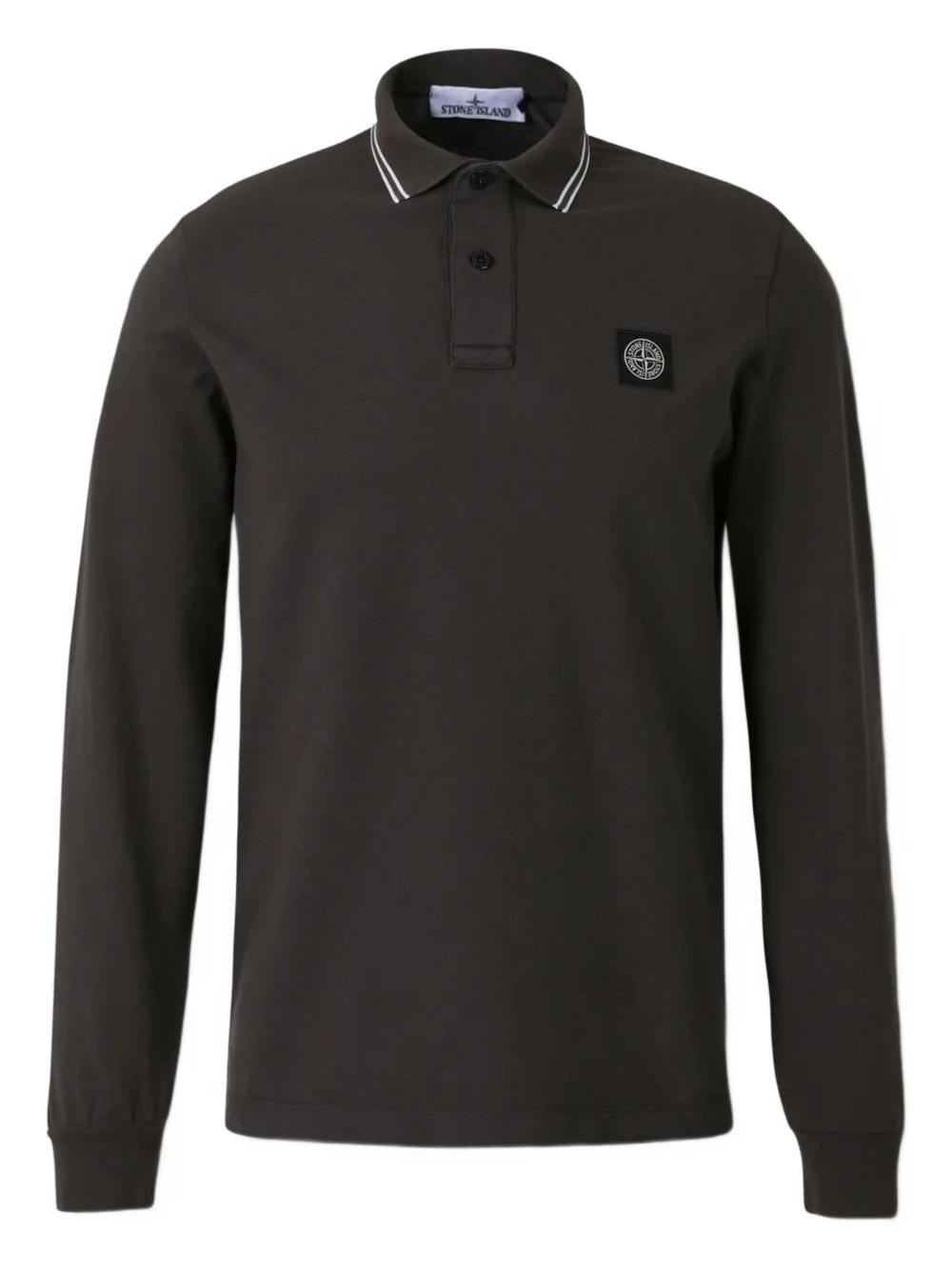 logo-patch polo shirt - 1