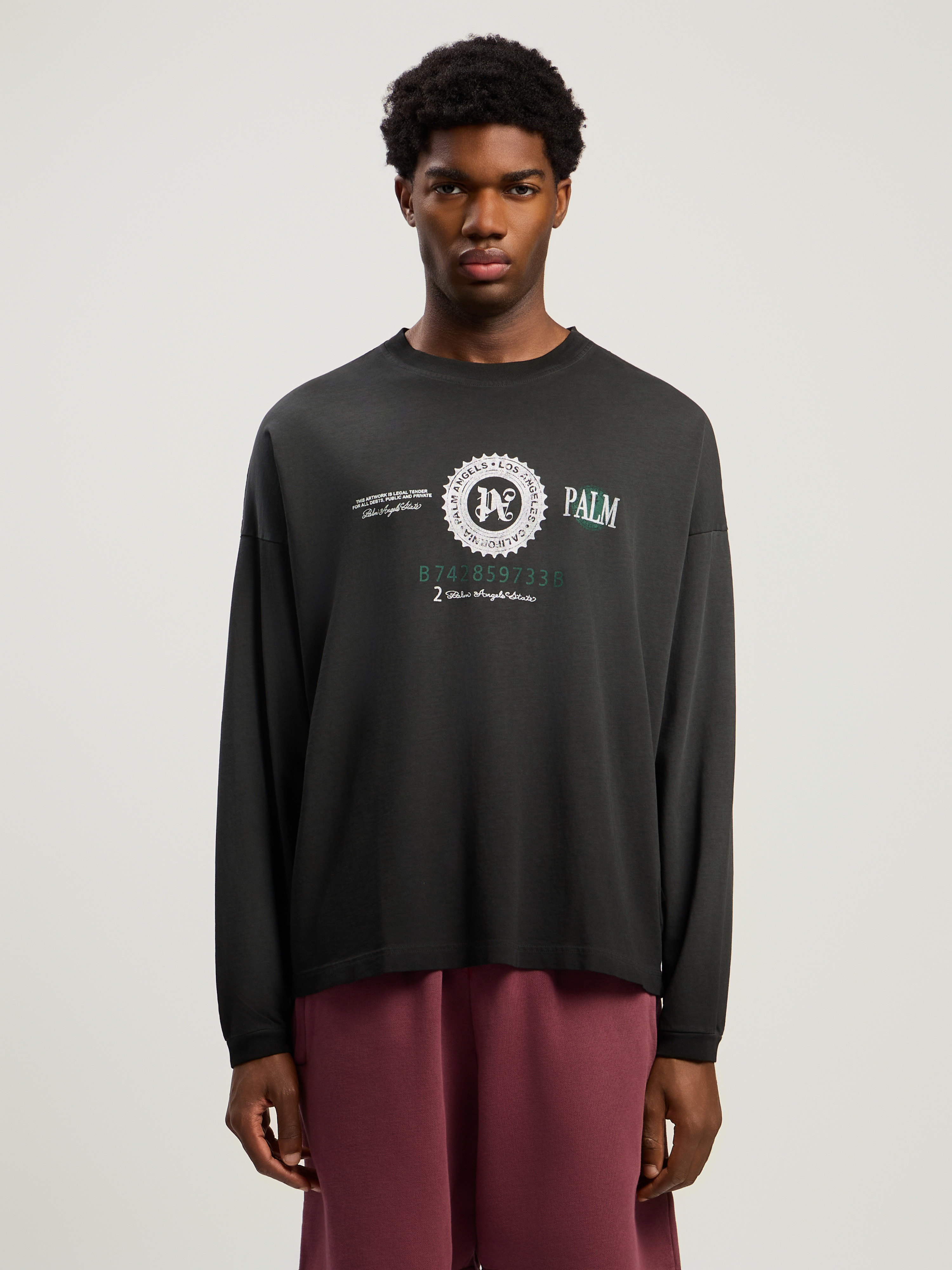 Dollar Graphic Long Sleeve T-Shirt - 3