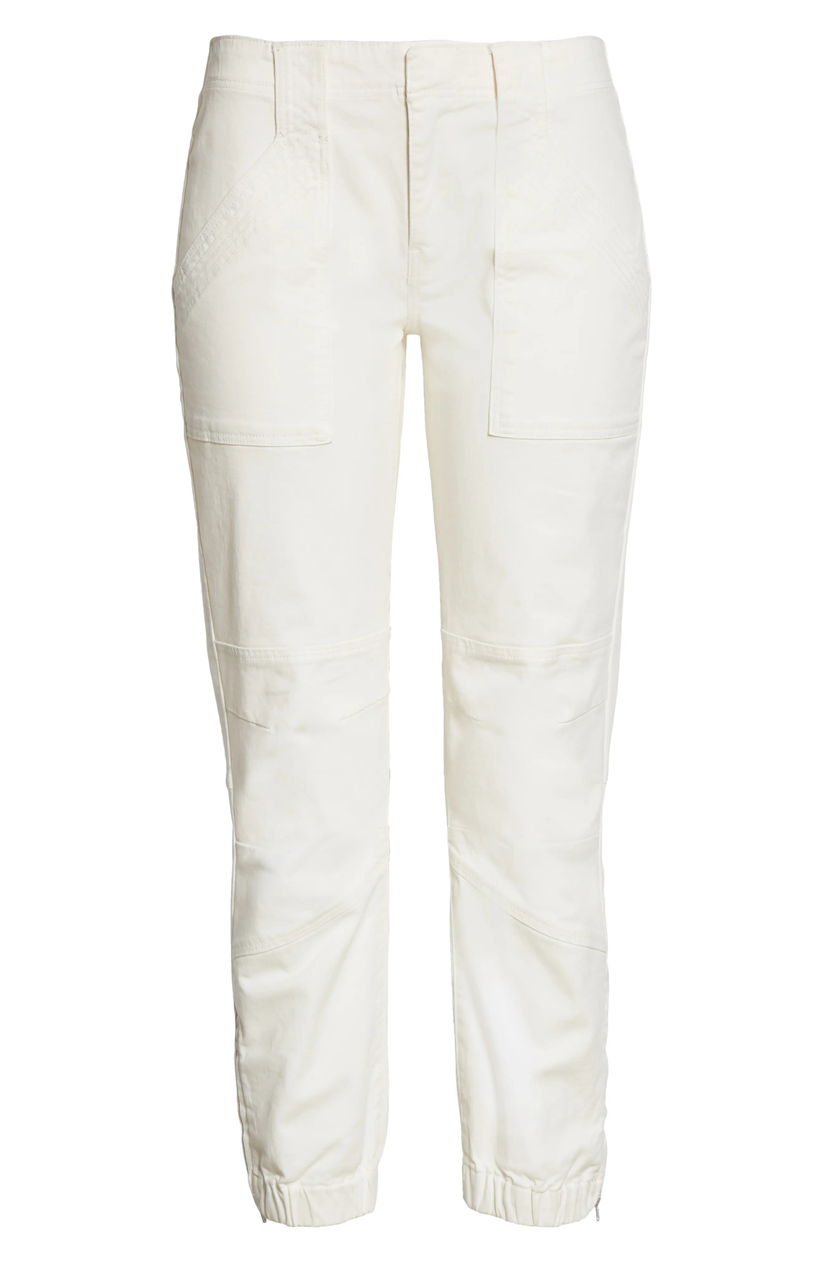 Trapunto Stitch Cuff Moto Pants - 5