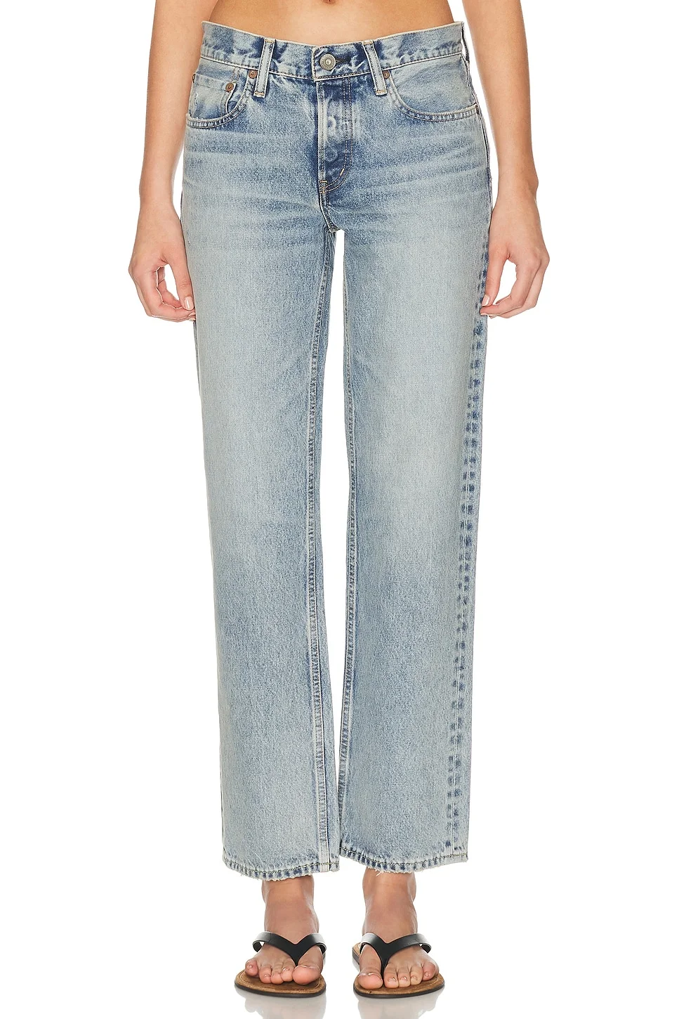 Albany Low Straight Leg Jeans - 1