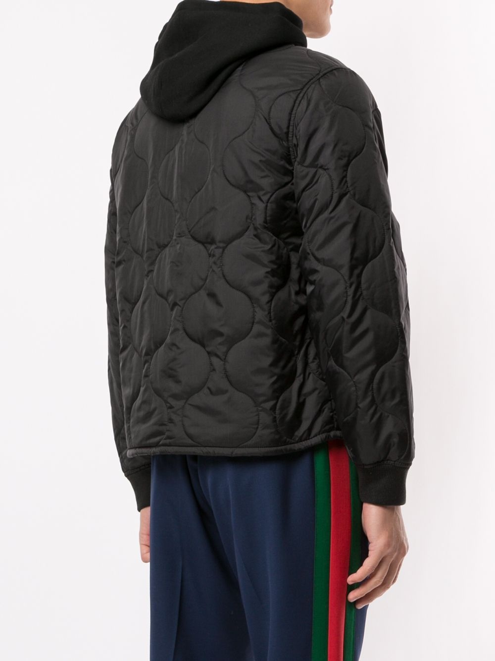 quilted liner hooded jacket - 4