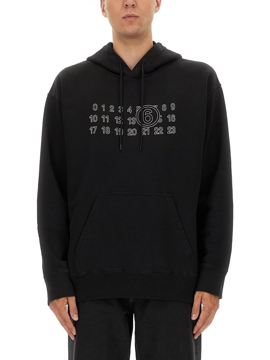 COTTON HOODIE WITH PRINT - 1
