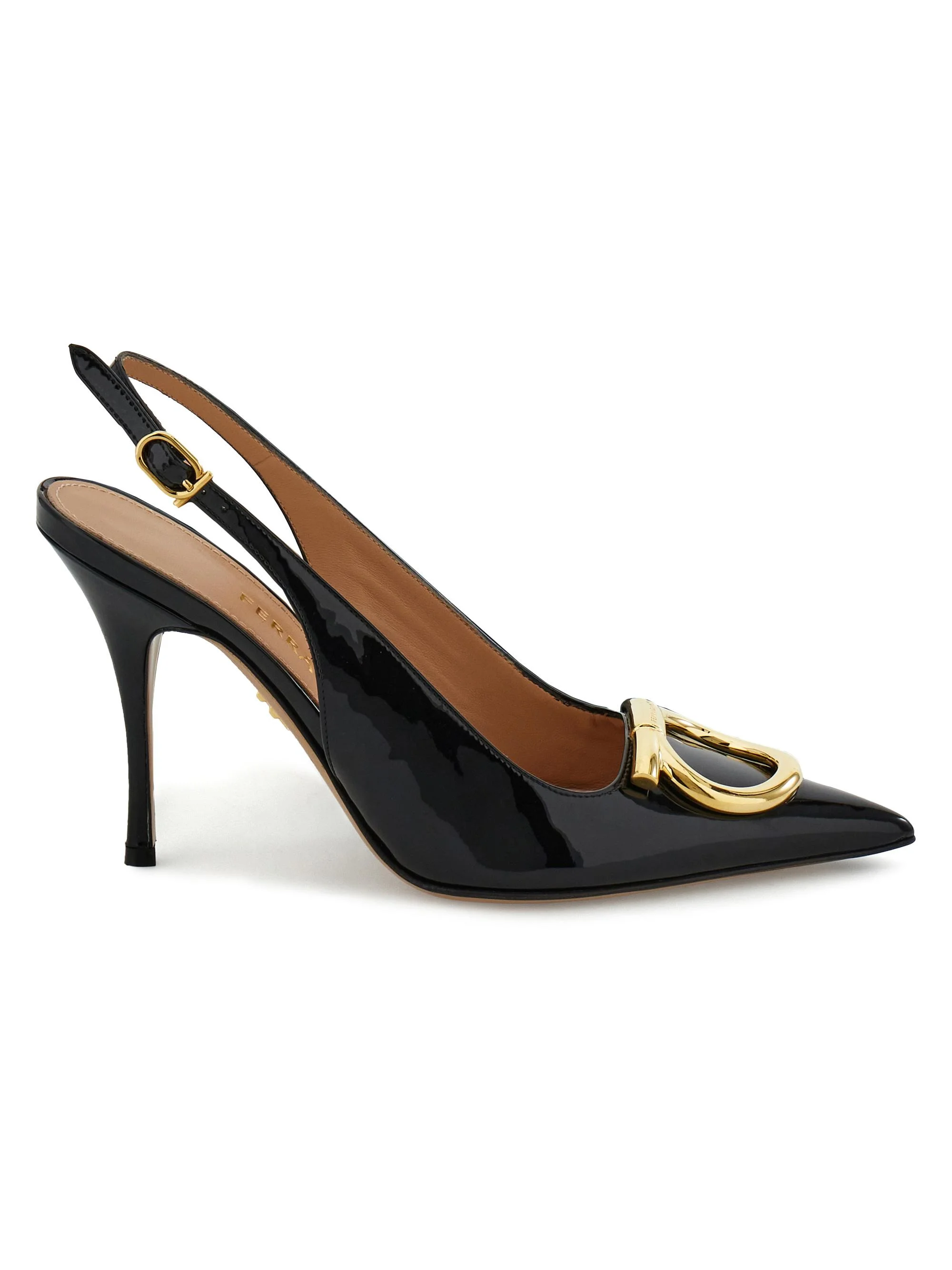 Women's Sara 95MM Leather Slingback Pumps - Nero - 1