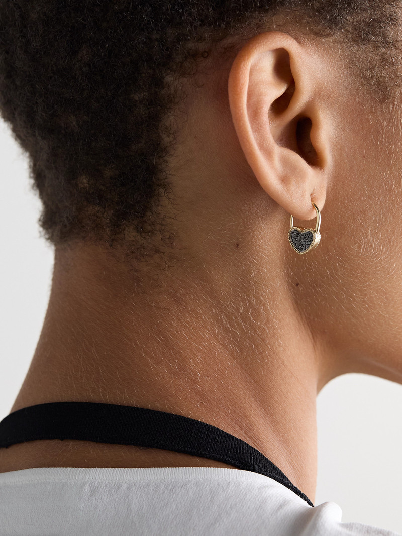 Yvonne Léon Créole Cadenas Coeur 9-karat Gold Diamond Single Earring outlook