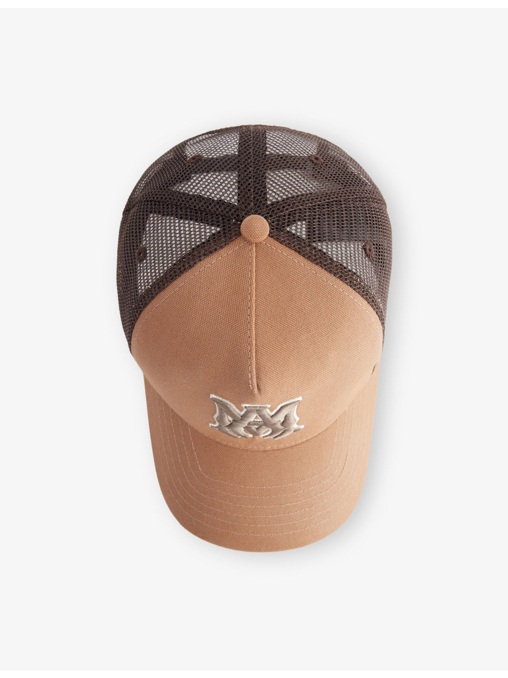 Outline Embroidered Cotton Trucker Cap - 3