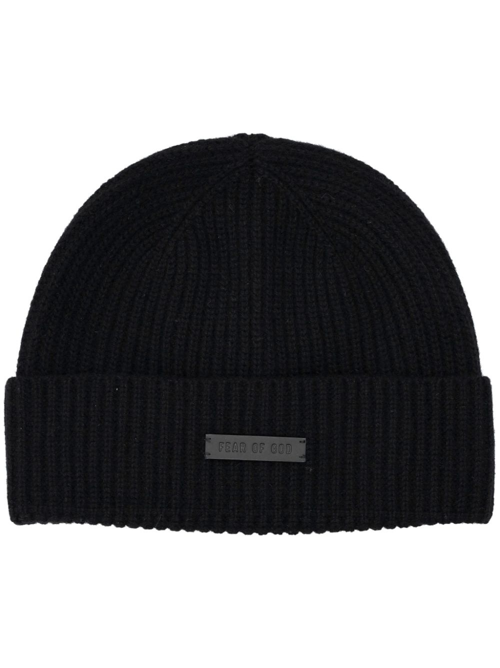 logo-appliquÃ© cashmere beanie - 1