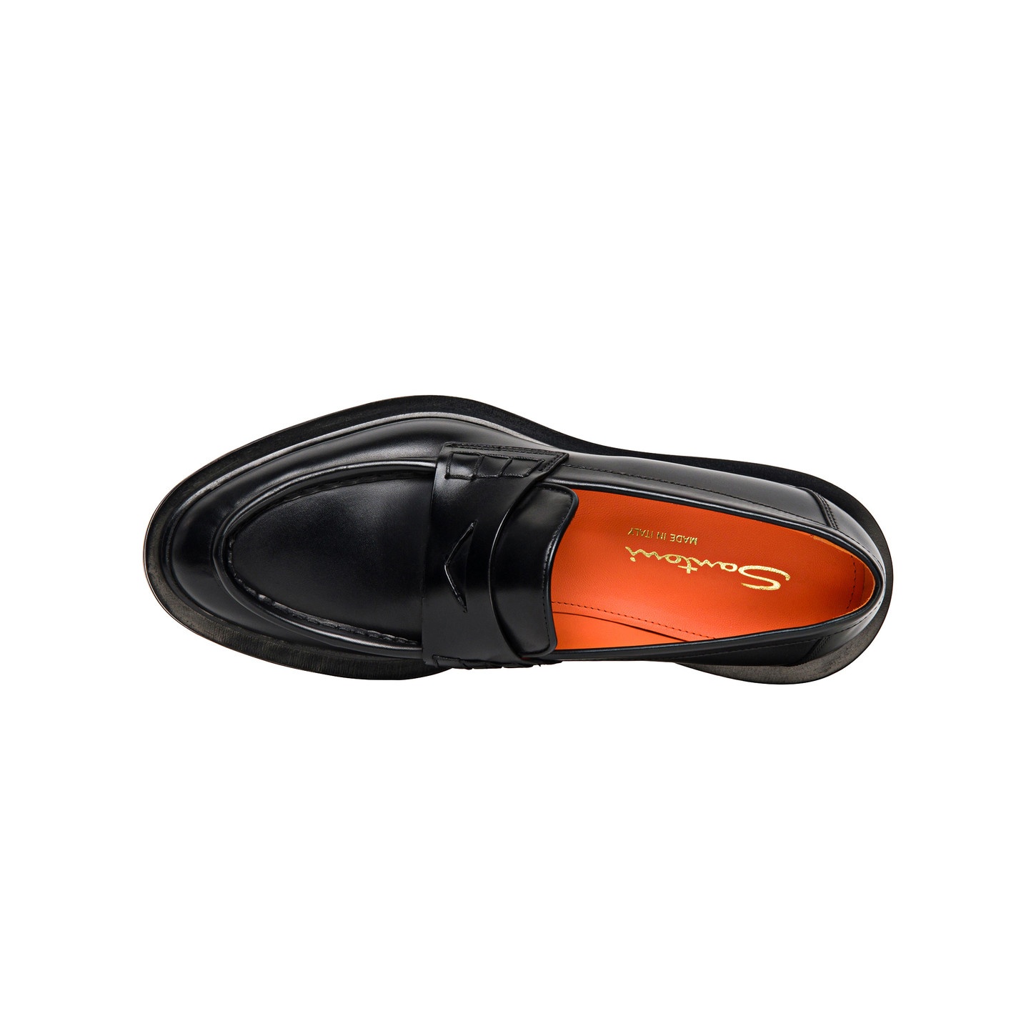 Women’s polished black leather penny loafer - 4