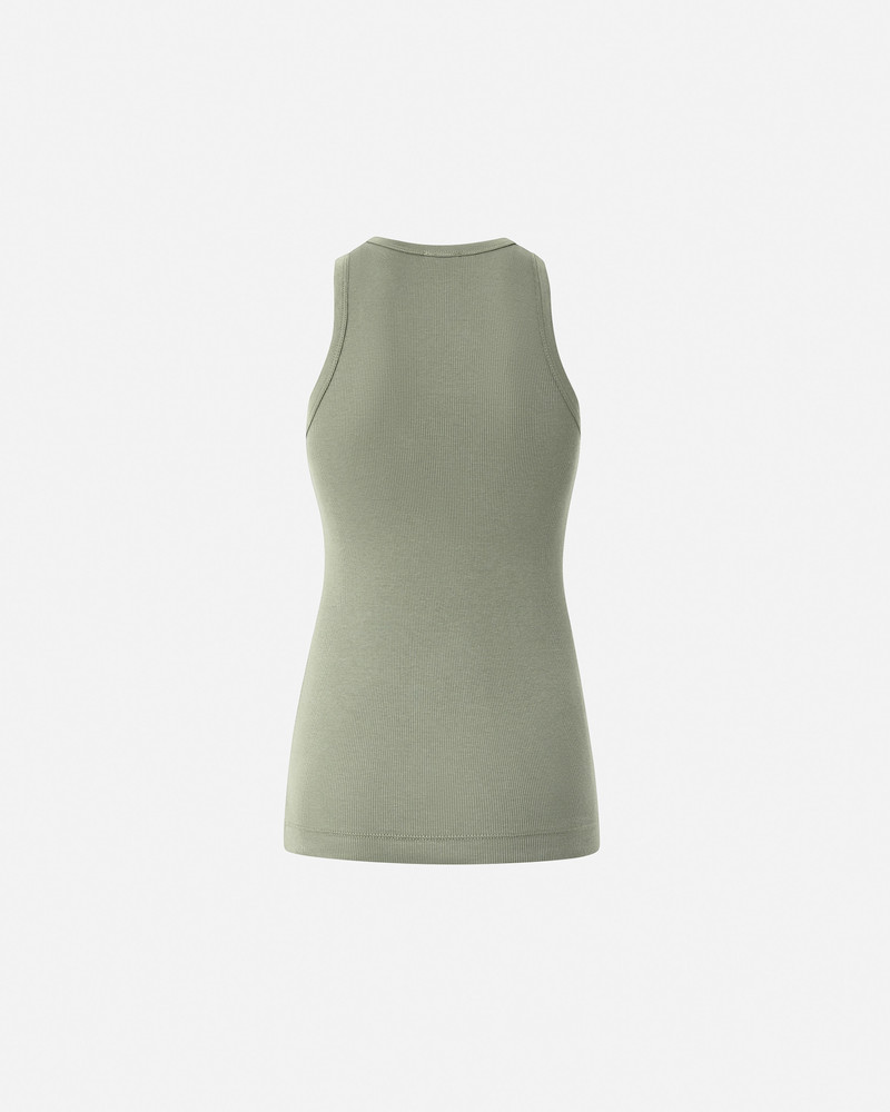 PINKO RIBBED TANK TOP WITH BIRD LOGO outlook