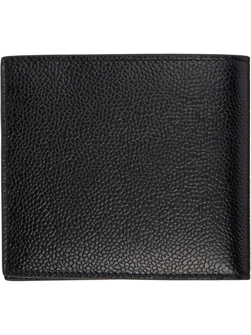Thom Browne Black Pebble Grain Bifold Wallet outlook
