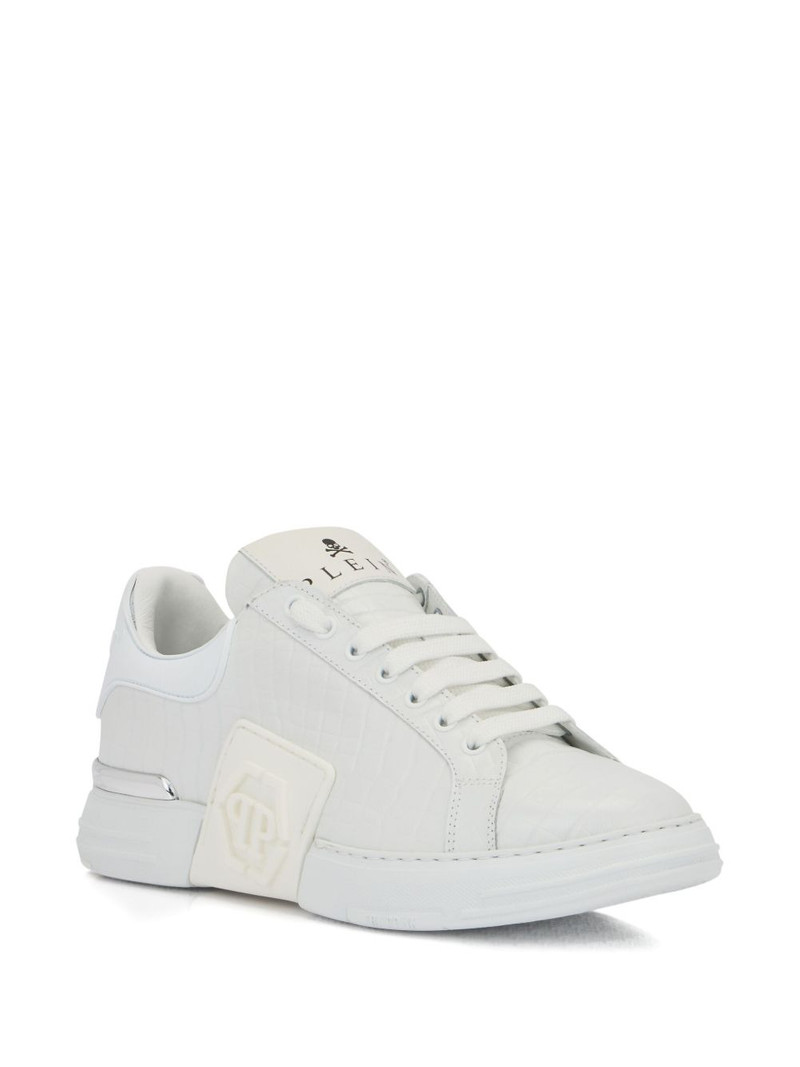 PHILIPP PLEIN Phantom Kick$ logo-embossed low-top sneakers outlook