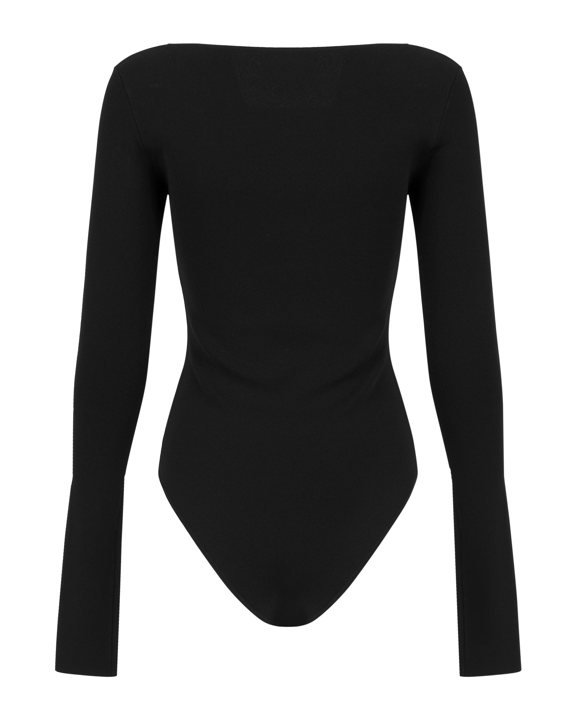 SCOOP NECK BODYSUIT BLACK - 5
