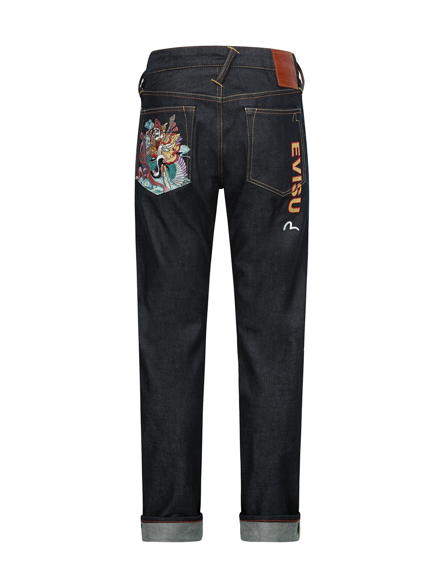 Fukurokuju Embroidery  Carrot Fit Jeans #2017 - 15