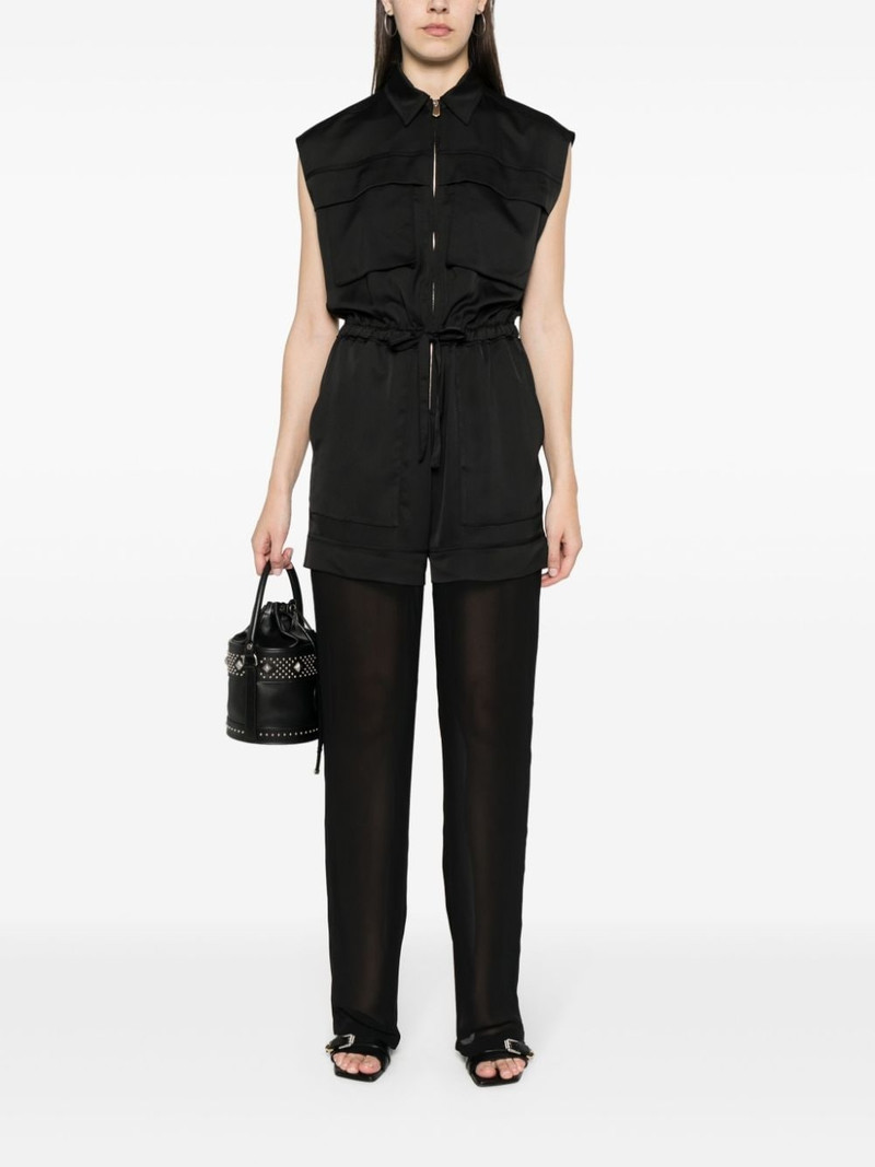 PINKO semi-sheer panelled sleeveless jumpsuit outlook