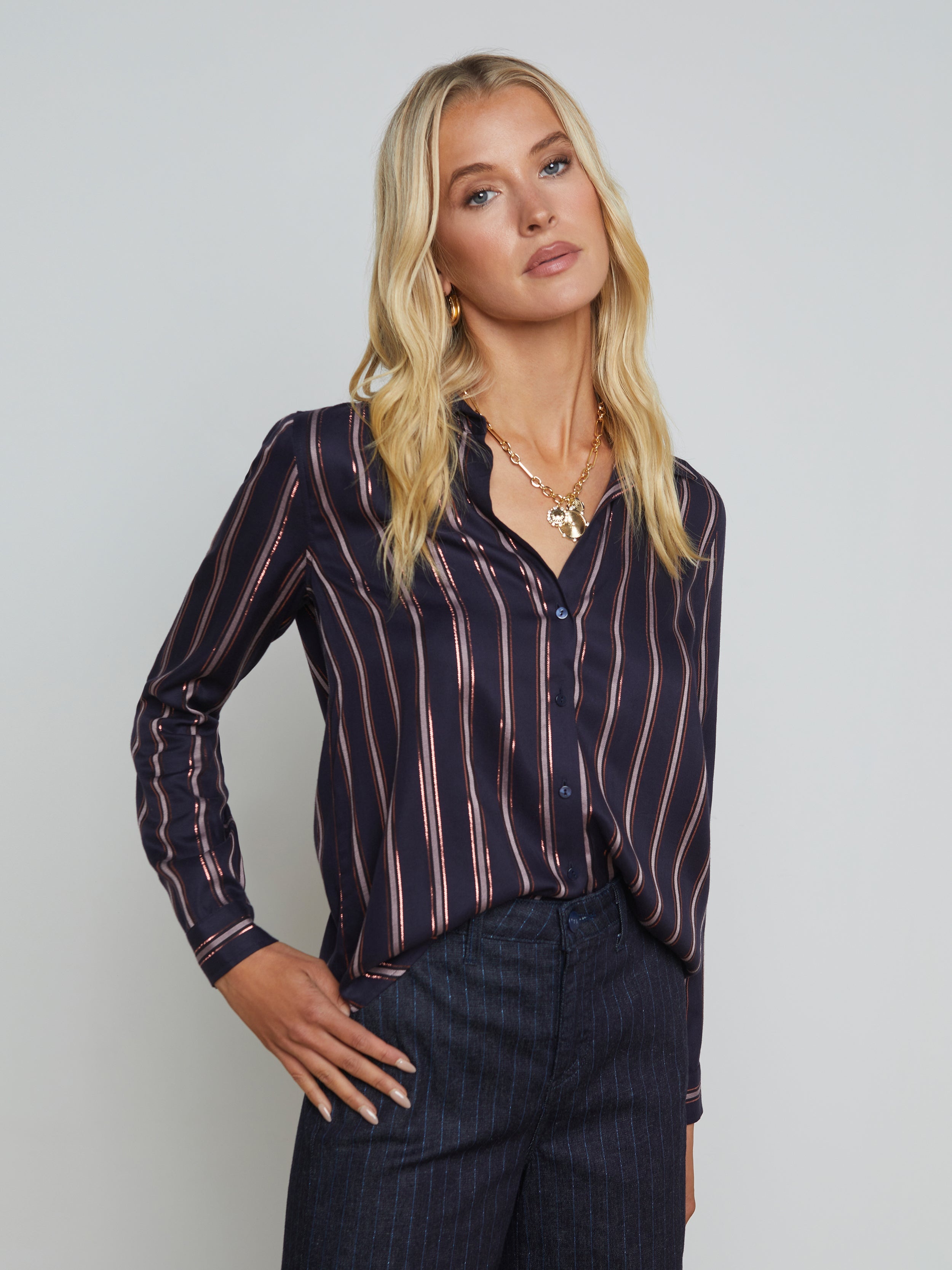 Holly Striped Blouse - 2
