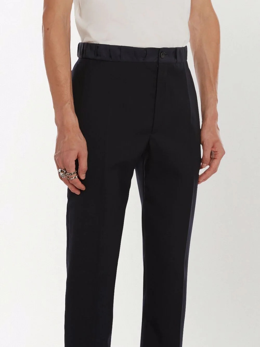 mid-rise straight leg trousers - 5